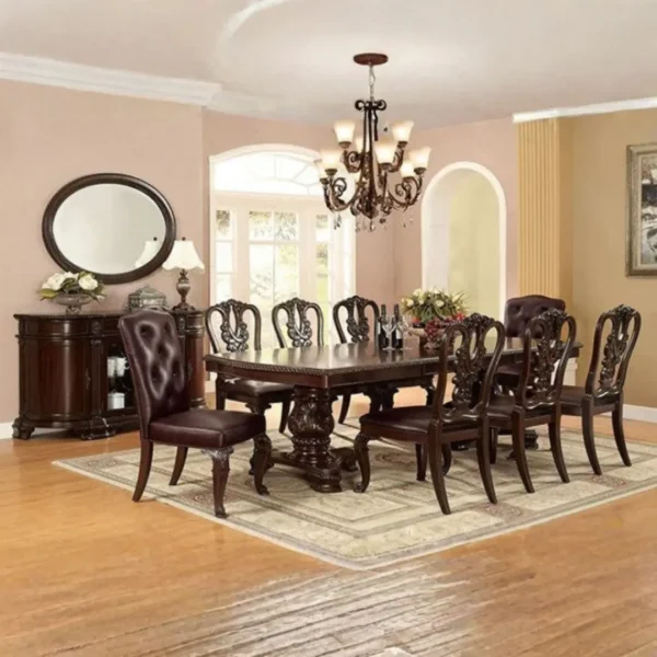 Bellagio Cherry Rectangular Extendable Dining Table by Furniture of America