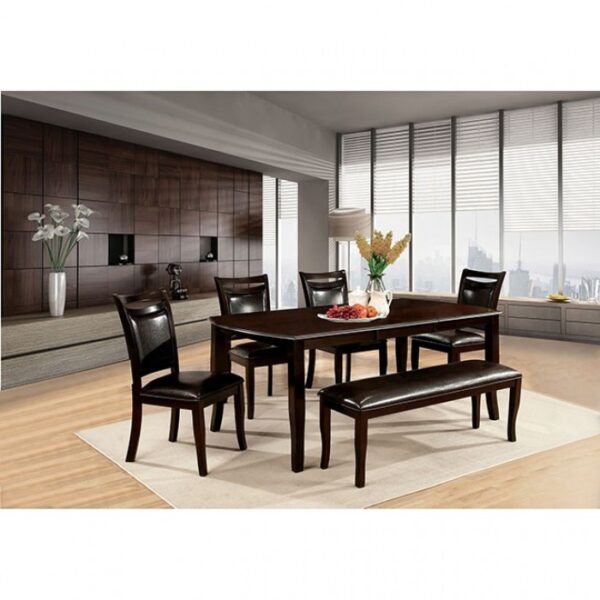 Classic Comfort: Woodside 7 Pc. Dining Table Set Dark Cherry