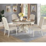 Arcadia 5 Pc. Rustic Dining Table Set – Antique White