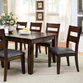 Dickinson 9 Pc Dining Table Set – Dark Cherry Transitional Dining Set