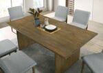 St Gallen 7 Pc Dining Table Set – Natural Tone & Light Gray Mid-Century Modern