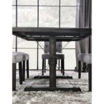 Alfred 7 Pc Dining Table Set – Antique Black Rustic Dining Set