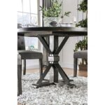 Alfred 5 Pc Dining Table Set – Antique Black & Ivory Rustic Dining Set