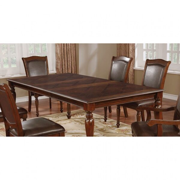 Sylvana 9 Pc Dining Table Set – Brown Cherry Traditional Dining Set