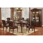 Sylvana 9 Pc Dining Table Set – Brown Cherry Traditional Dining Set