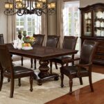 Alpena 9 Pc Dining Table Set – Brown Cherry Transitional Dining