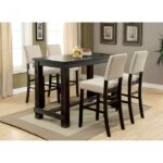 Sania 5 Pc Bar Table Set – Antique Black Rustic Farmhouse