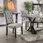 Alfred 7 Pc Dining Table Set – Antique Black Rustic Farmhouse