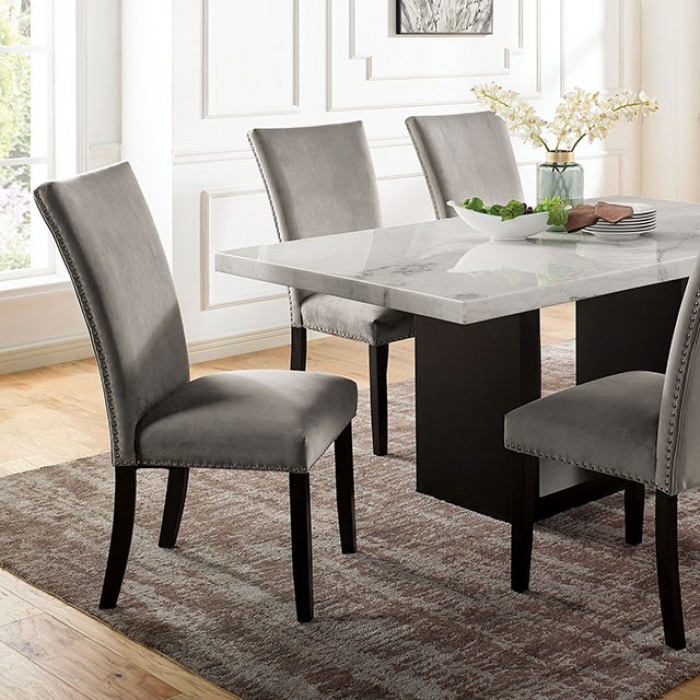 Kian 7 Pc Dining Table Set Transitional By Furniture Of America | Mobilia Cleopatra 3 Kian 7 Pc Counter Height Table Set – White & Black Contemporary Dining
