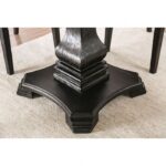 Elfredo 5 Pc Dining Table Set – White & Antique Black Rustic Dining