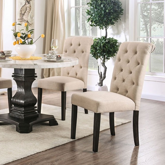 Elfredo 5 Pc Dining Table Set Rustic By Furniture Of America | Mobilia Cleopatra 3 Elfredo 5 Pc Dining Table Set – White & Antique Black Rustic Dining