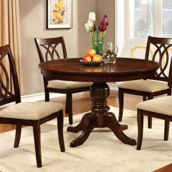 Carlisle 5 Pc Dining Table Set – Brown Cherry Transitional Dining