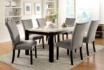Gladstone 7 Pc Dining Table Set – Dark Walnut & Ivory Transitional Dining