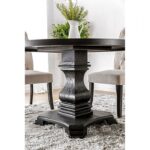 Nerissa 5 Pc Dining Table Set – Antique Black & Beige Rustic Dining