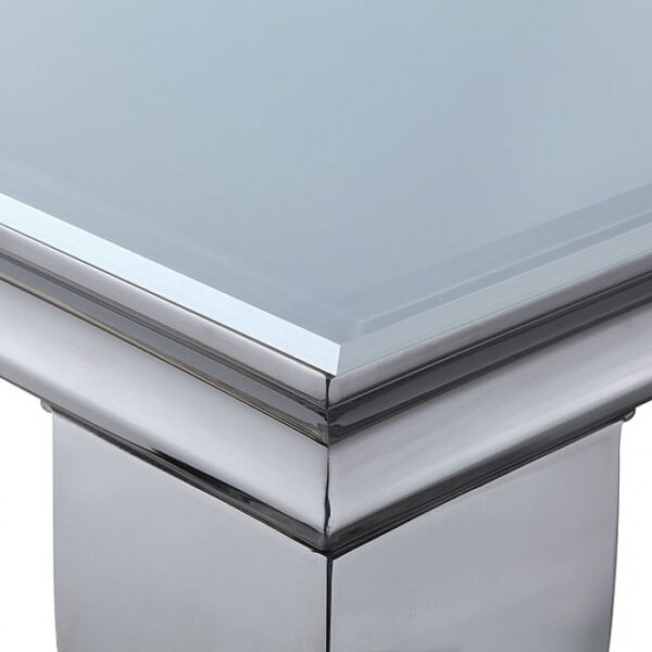 Neuveville 7 Pc Dining Table Set – White & Chrome Glam Dining