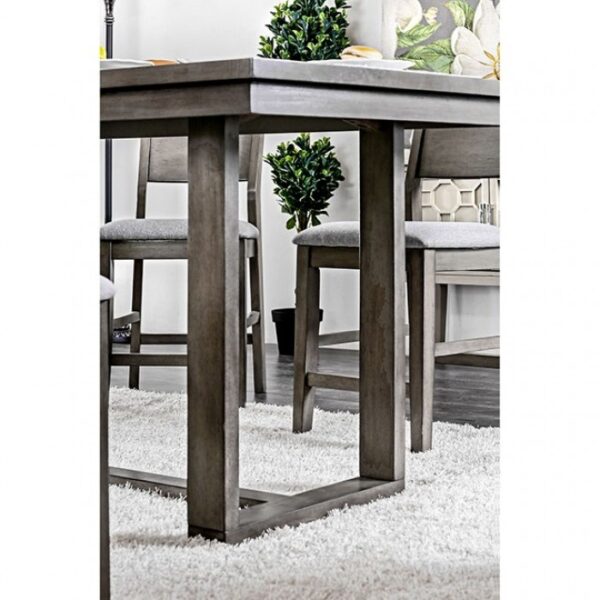 Anton 7 Pc Counter Height Table Set – Gray Transitional Dining