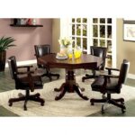 Rowan 5 Pc Dining & Game Table Set – Cherry Transitional