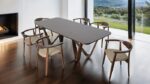 Nordby 7 Pc Dining Table Set – Rich Walnut Mid-Century Modern