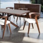 Logstor 7 Pc Dining Table Set – Rich Walnut Mid-Century Modern