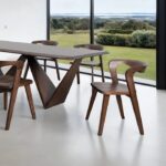 Romont 7 Pc Dining Table Set – Rich Walnut Mid-Century Modern