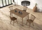 Beale 7 Pc Dining Table Set – Walnut Mid-Century Modern Dining