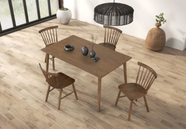 Beale 7 Pc Dining Table Set – Walnut Mid-Century Modern Dining