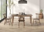 Beale 7 Pc Dining Table Set – Walnut Mid-Century Modern Dining