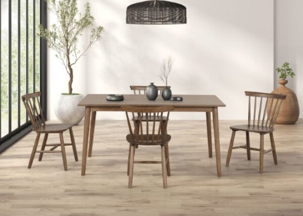 Beale 7 Pc Dining Table Set – Walnut Mid-Century Modern Dining