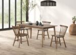 Beale 7 Pc Dining Table Set – Walnut Mid-Century Modern Dining