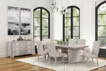 Argenthart 7 Pc Dining Table Set – Light Gray Transitional Dining Set
