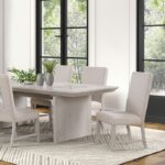 Argenthart 7 Pc Dining Table Set – Light Gray Transitional Dining Set