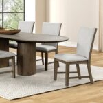 Clements 9 Pc Dining Table Set – Oak Modern Farmhouse Dining