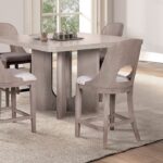 Sterling West 7 Pc Counter Height Dining Set – White Oak Modern