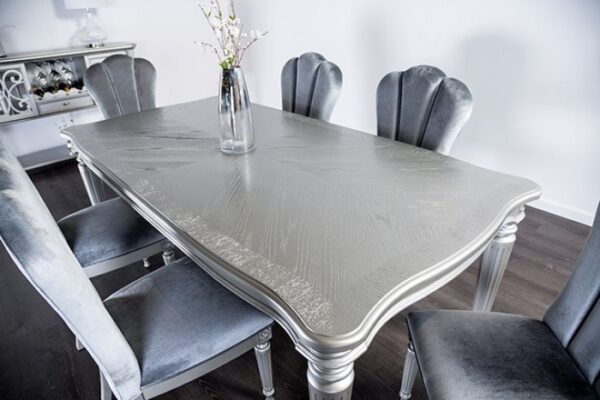 Melodi Parc 7 Pc Dining Table Set – Glam Silver