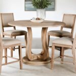 5 Pc Counter Height Table Set – Distressed Natural Transitional