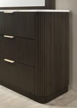 Modern Elegance: Lantrisant Dresser Dark Walnut with Marble Top