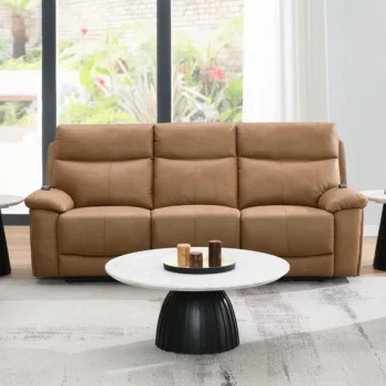 Leather Power Motion Sofa with USB & Power Headrest