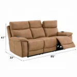 Chavis Brown Leather Power Motion Sofa with USB & Power Headrest by ACME - Image 6