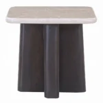 Espresso End Table with Bottocino Marble Top