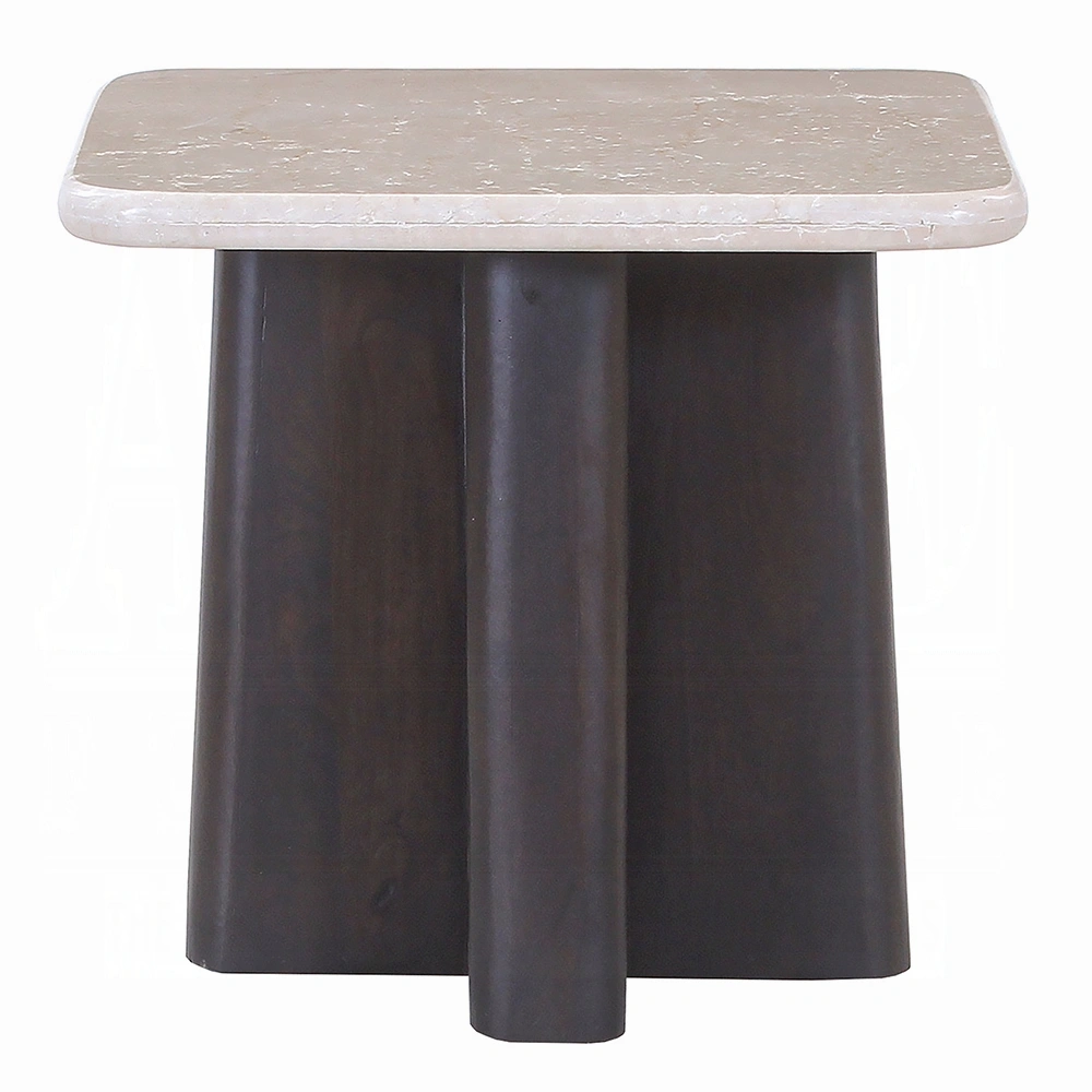 Jacory End Table With Bottocino Marble Top By Acme | Mobilia Cleopatra 3 Espresso End Table with Bottocino Marble Top