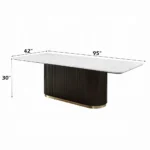 Luxury Marble Rectangular Dining Table Dimensions