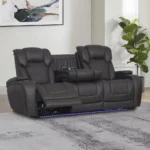 Power Motion Sofa with Dropdown Table, Storage, USB & LED
