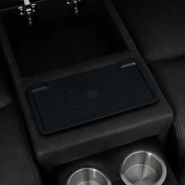 Power Motion Loveseat with Console, Wireless Charger, Storage, USB & LED