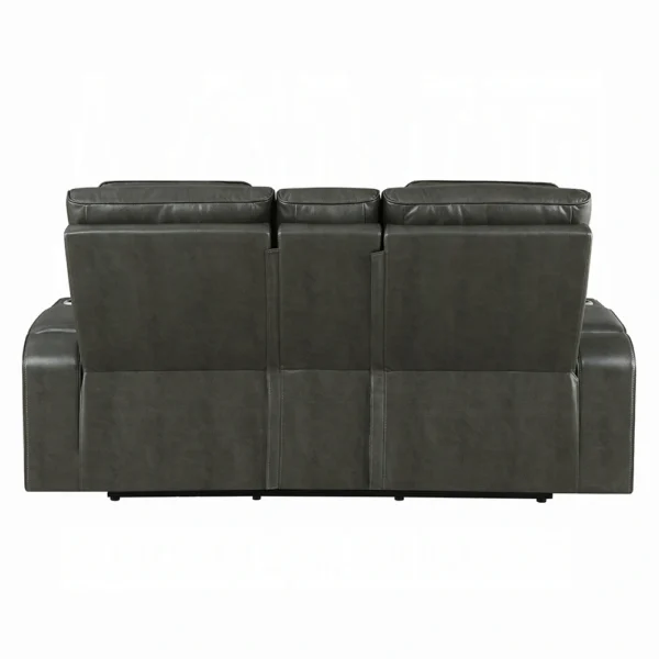 Power Motion Loveseat with Console Backview