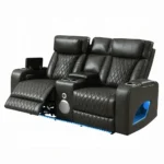 Power Motion Loveseat with Console Speaker USB Wireless Charger