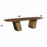 Glossy Wood Top Dining Table Dimensions