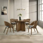 Walnut Round Dining Set