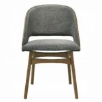 Walnut Wood Upholstered Dining Side Chair