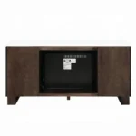 Server with Natural Marble Top & Fireplace Backview