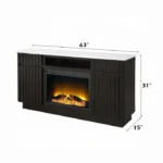 Jaramillo Server with Natural Marble Top & Fireplace by ACME - Image 5